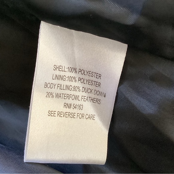 Calvin Klein Black Puffer Jacket size XS Duck  Down Above knee Length - Picture 6 of 7